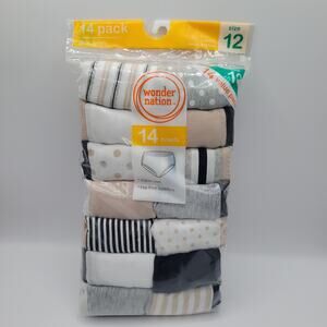 Wonder Nation 14 Pack Girls' Tag-Free Briefs Size 12 underwear